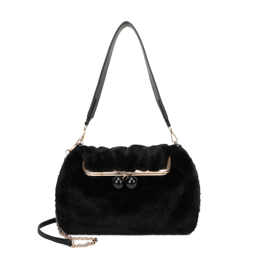 Sac à main avec fourrure