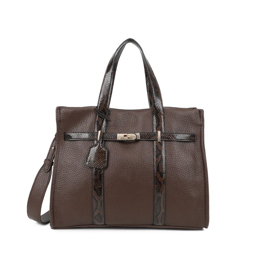 Borsa Shopper con dettagli animalier