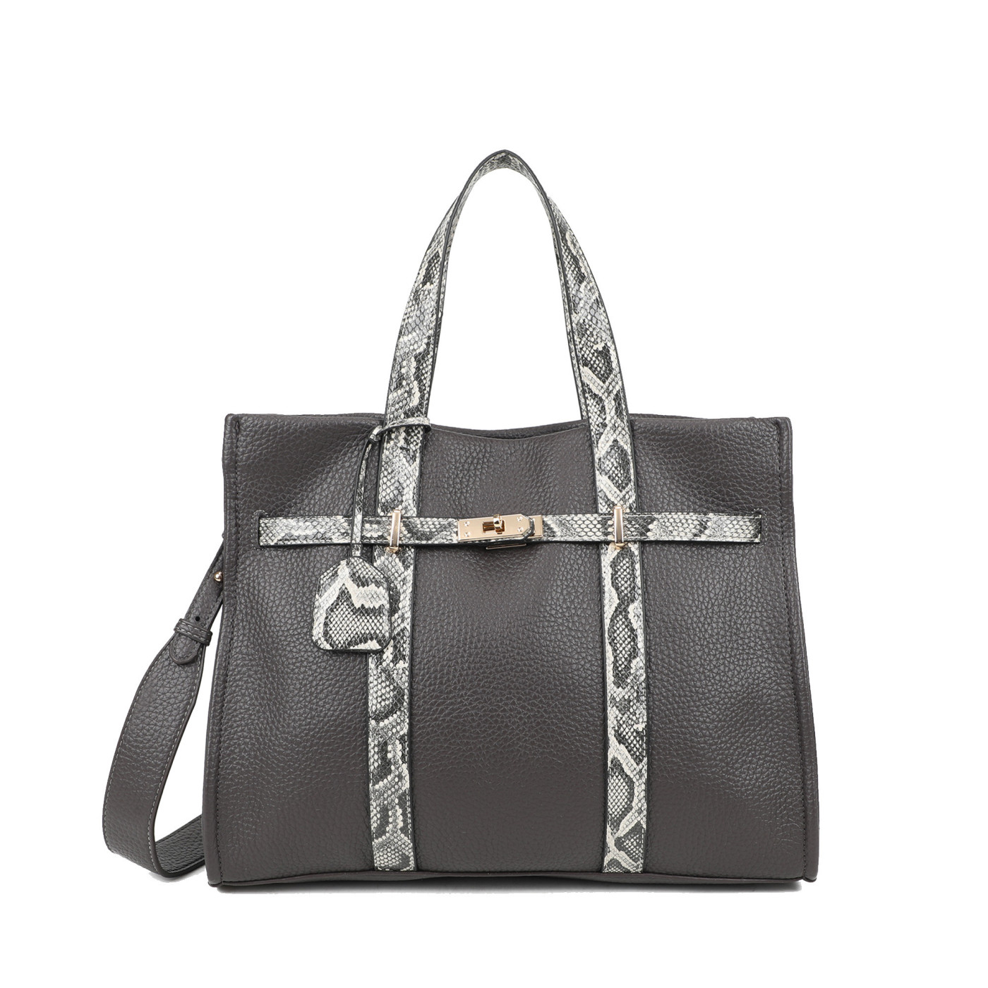 Borsa Shopper con dettagli animalier