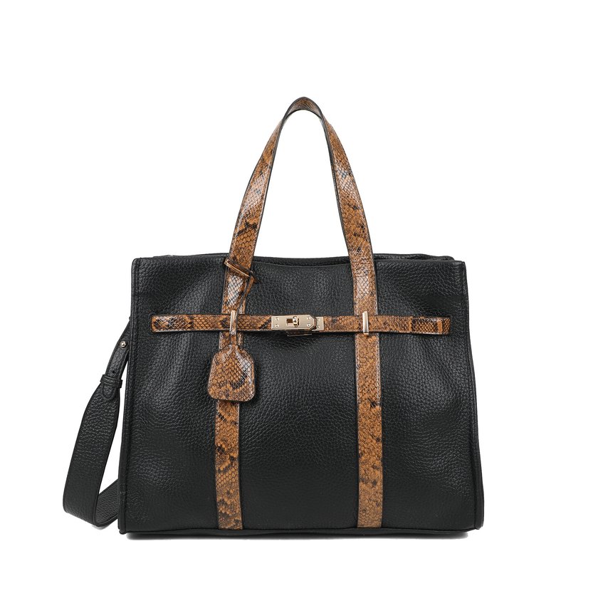 Sac Shopper avec détails imprimé animal