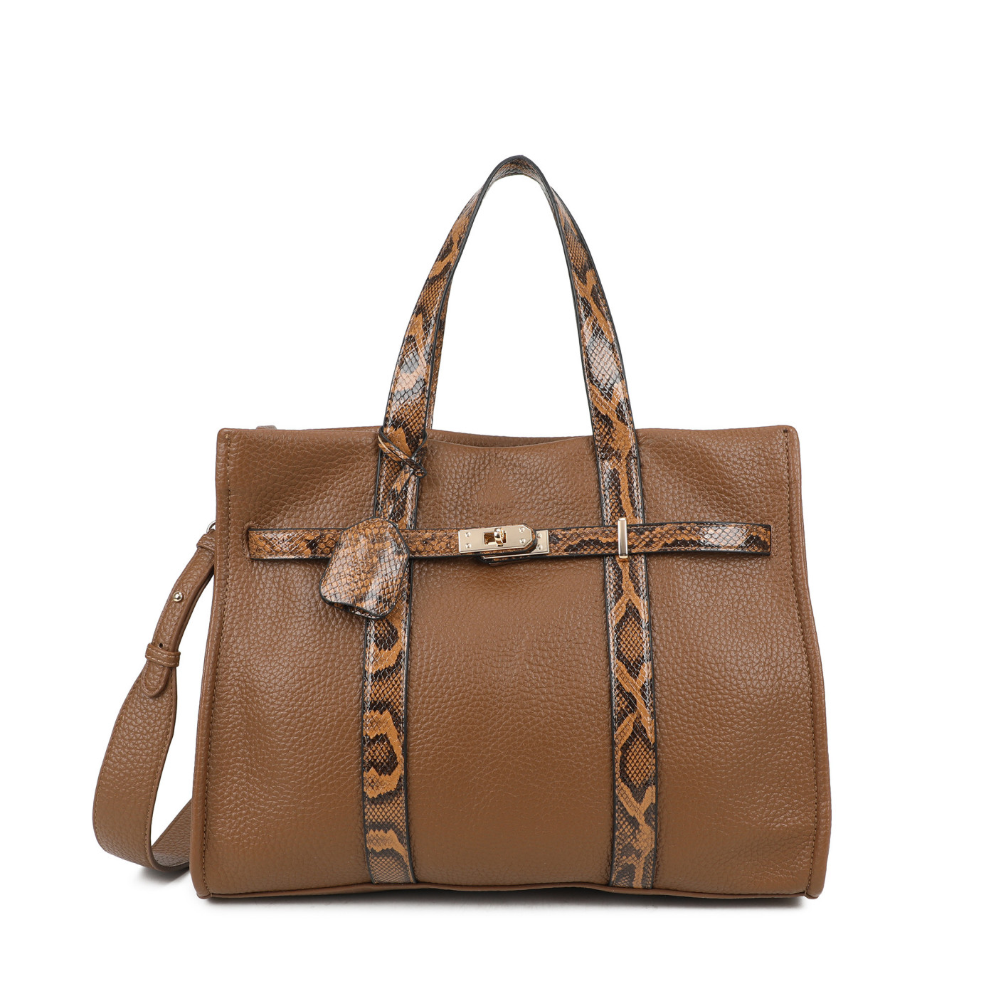 Borsa Shopper con dettagli animalier