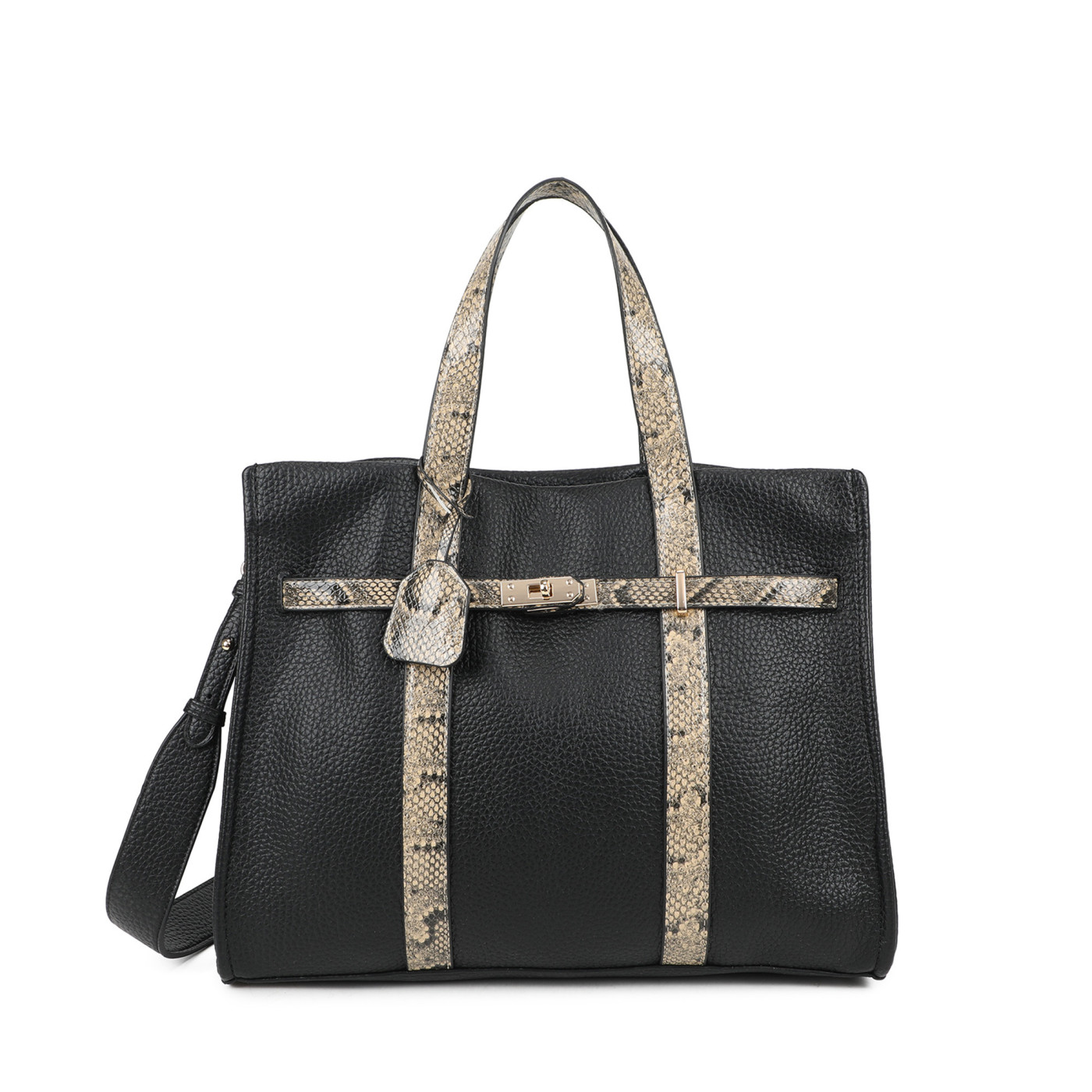 Borsa Shopper con dettagli animalier