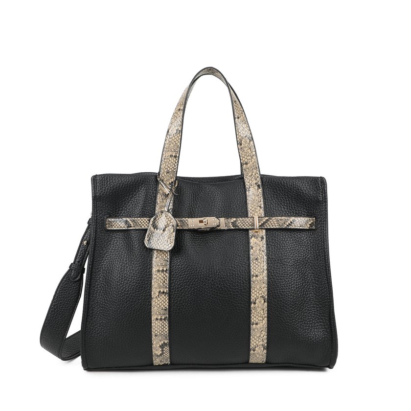 Sac Shopper avec détails imprimé animal