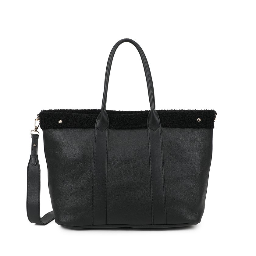 Shopper bag with fur