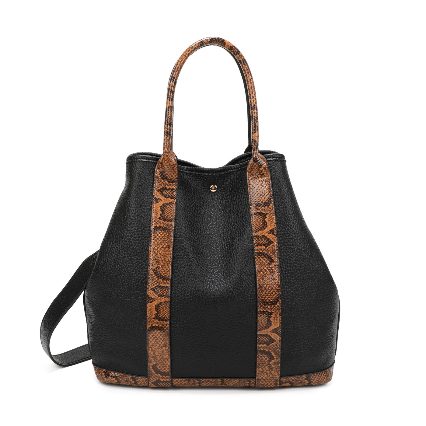 Borsa Shopper con dettagli animalier