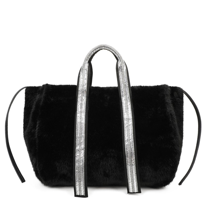 Shopper bag with fur