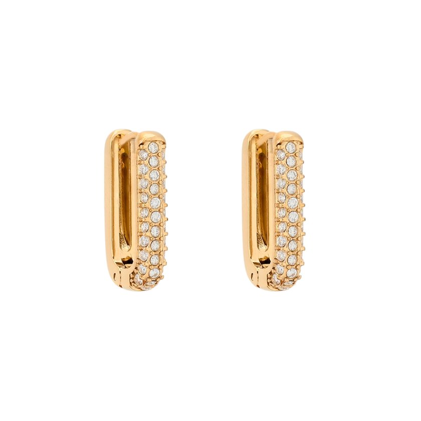 Mini Delicate hoop earrings with zircons
