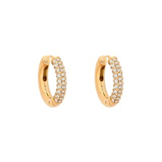 Mini Delicate hoop earrings with zircons