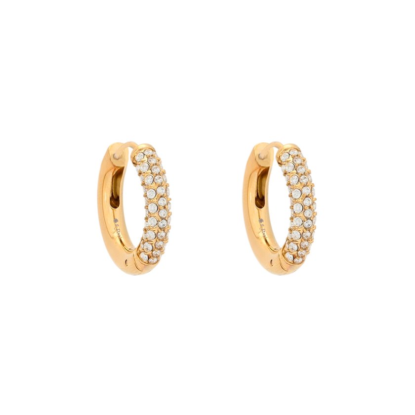 Mini Delicate hoop earrings with zircons