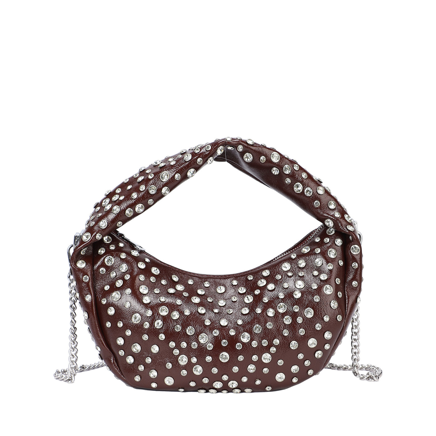 Bolso de mano con tachuelas