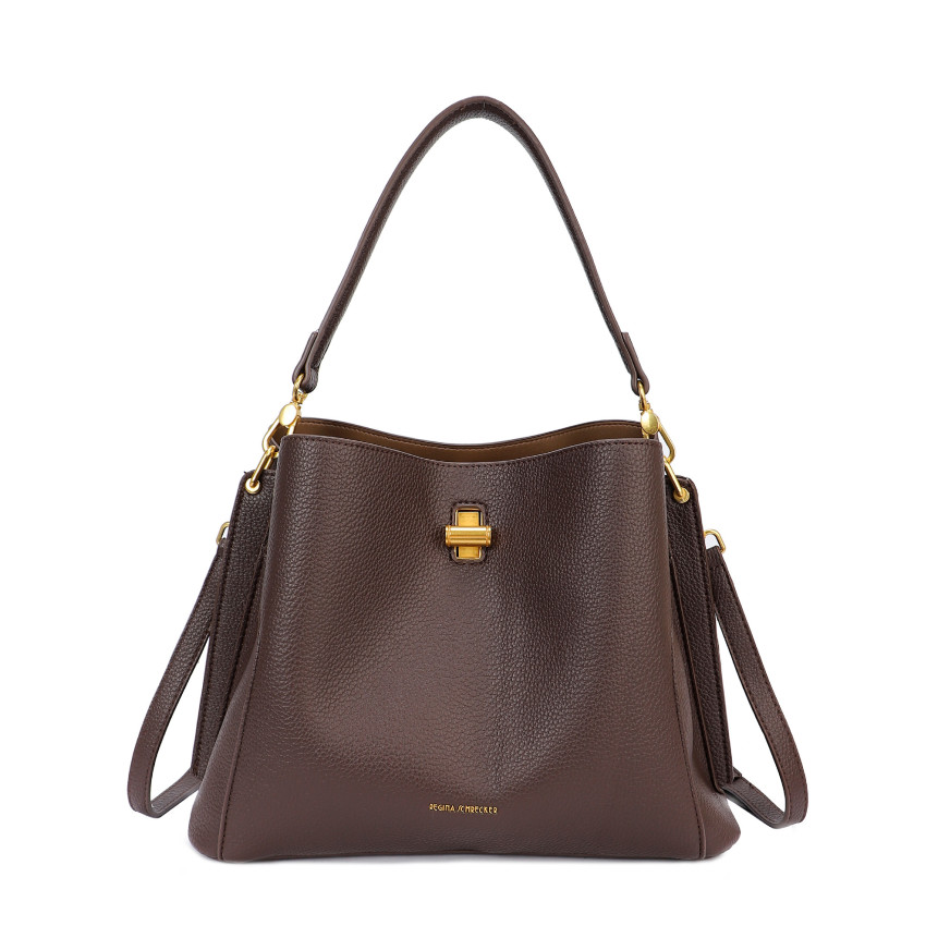 Bolso bandolera con detalles dorados