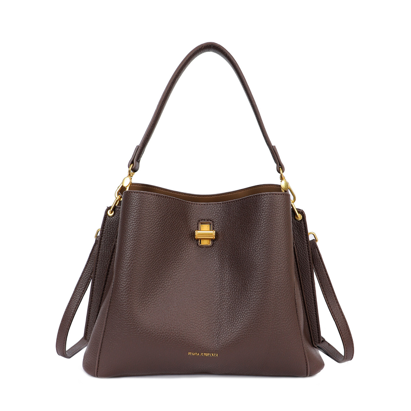 Bolso bandolera con detalles dorados