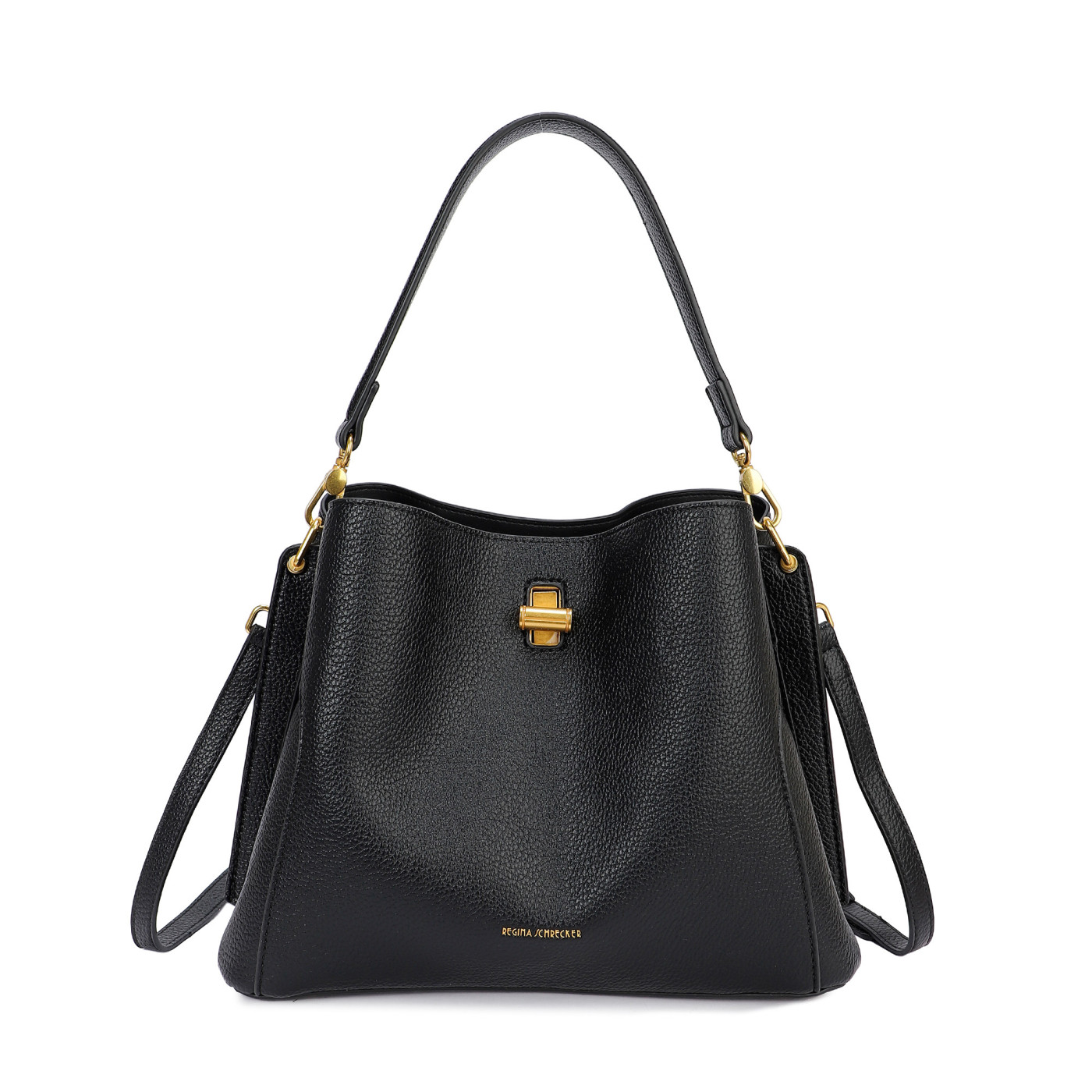 Bolso bandolera con detalles dorados