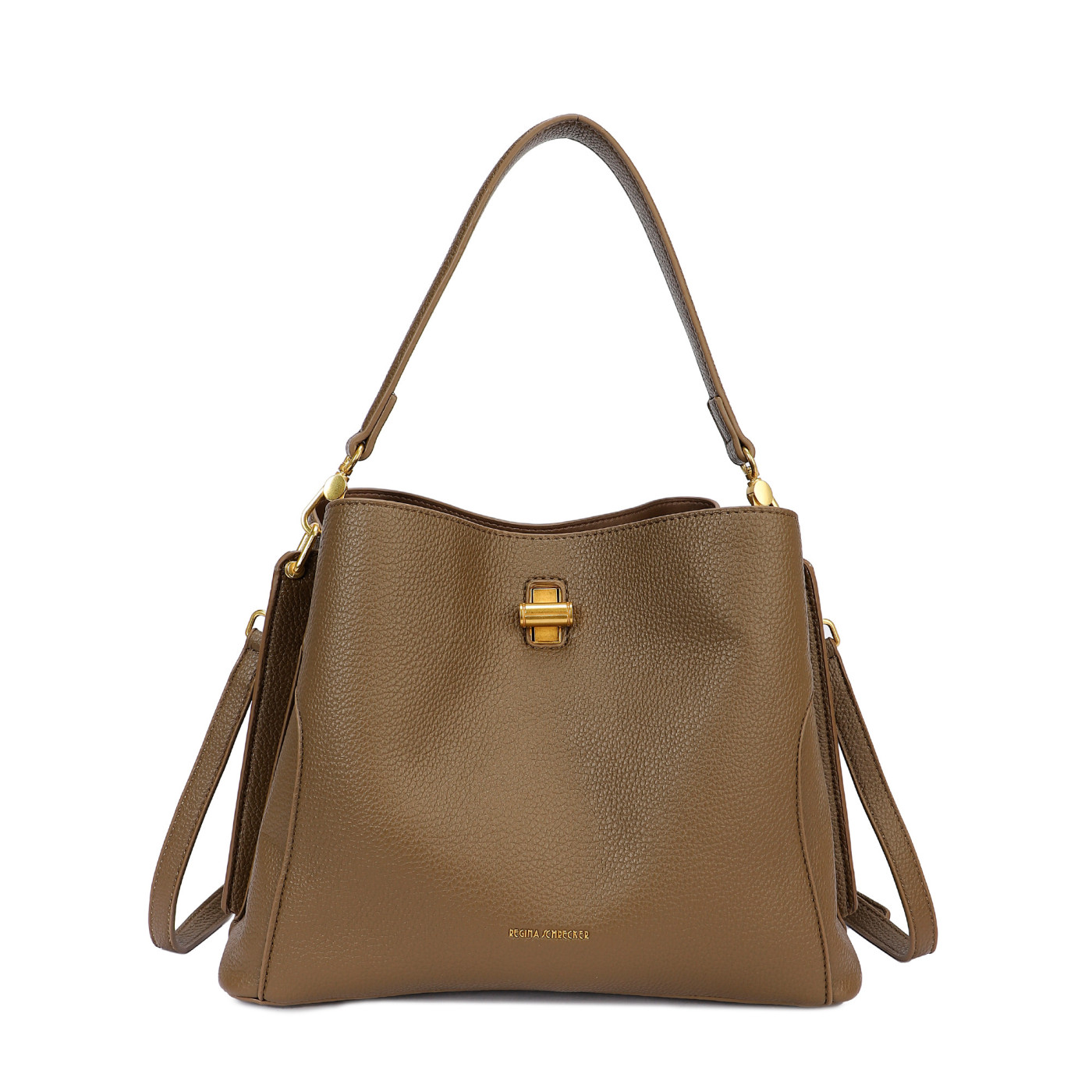 Bolso bandolera con detalles dorados