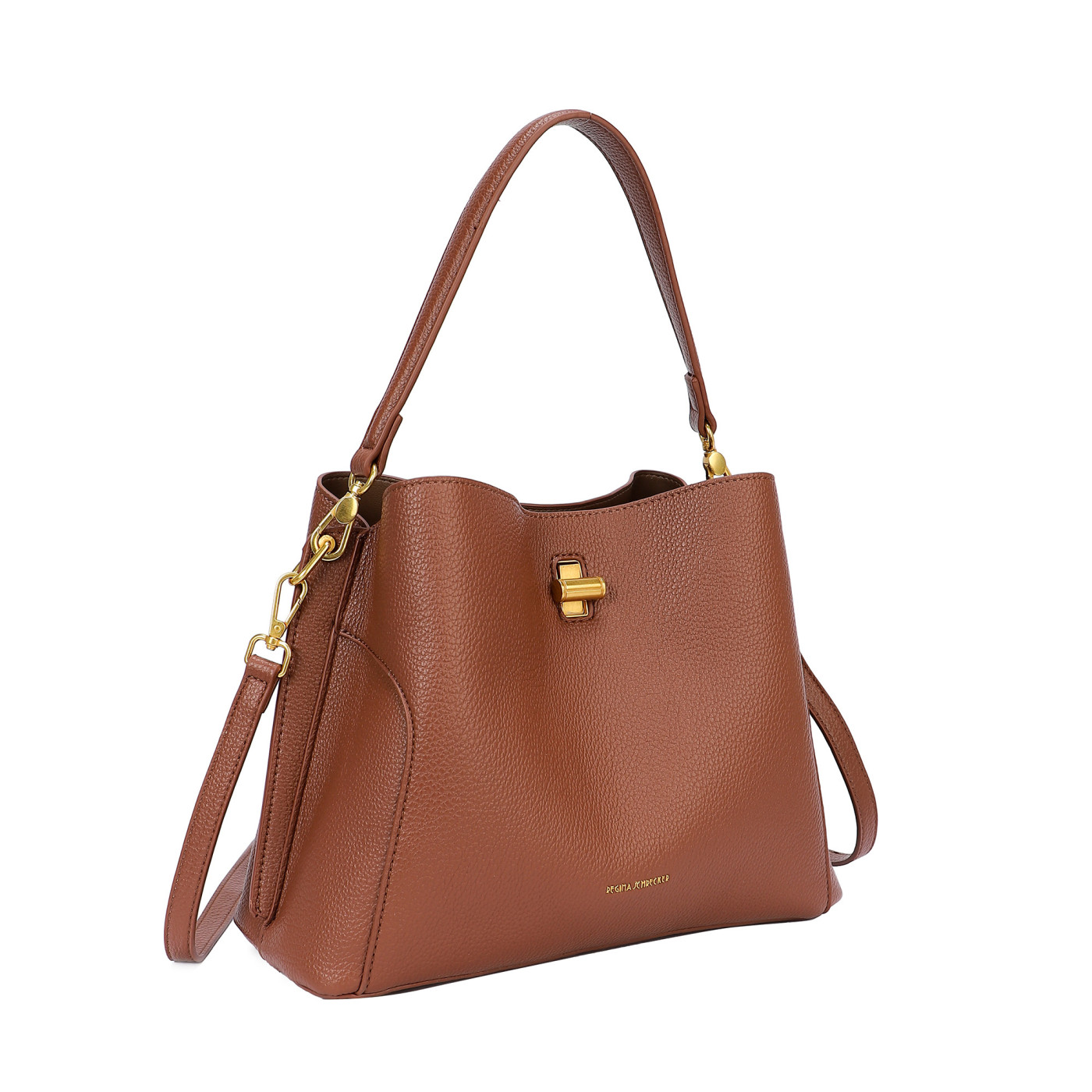 Bolso bandolera con detalles dorados