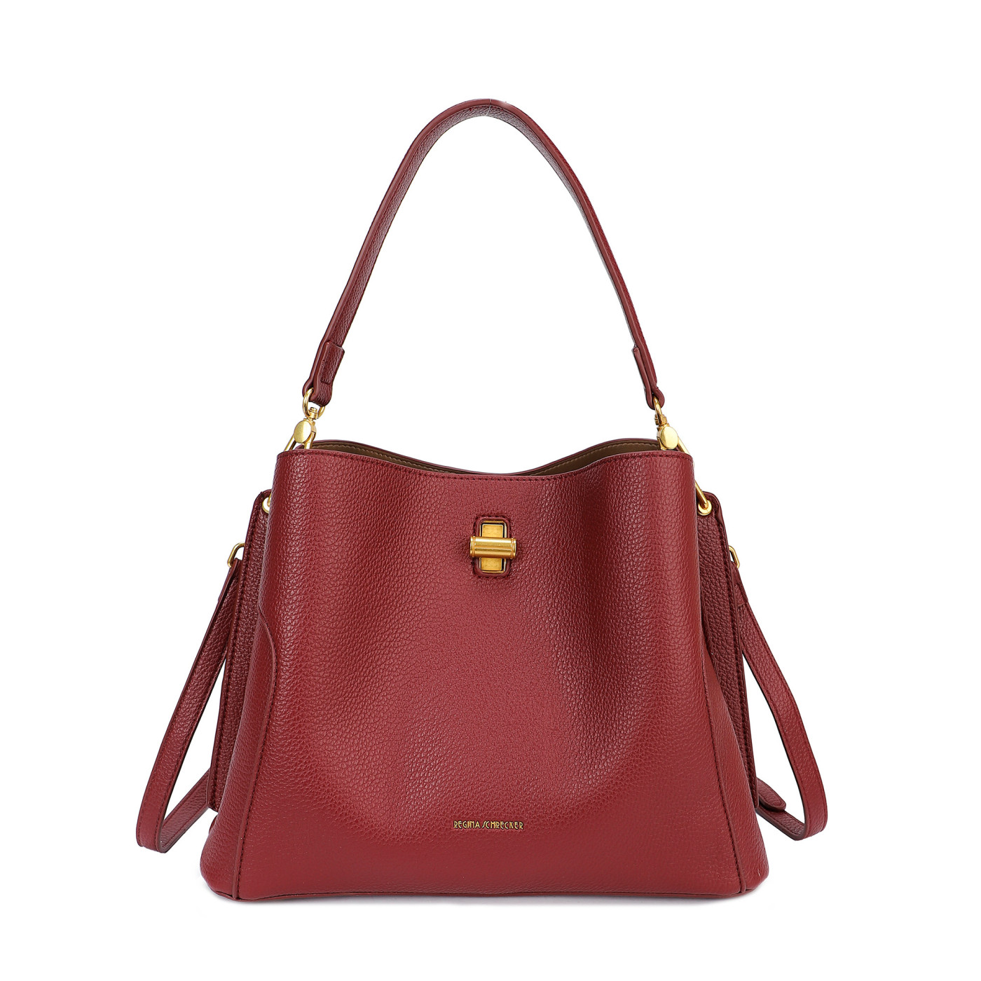 Bolso bandolera con detalles dorados