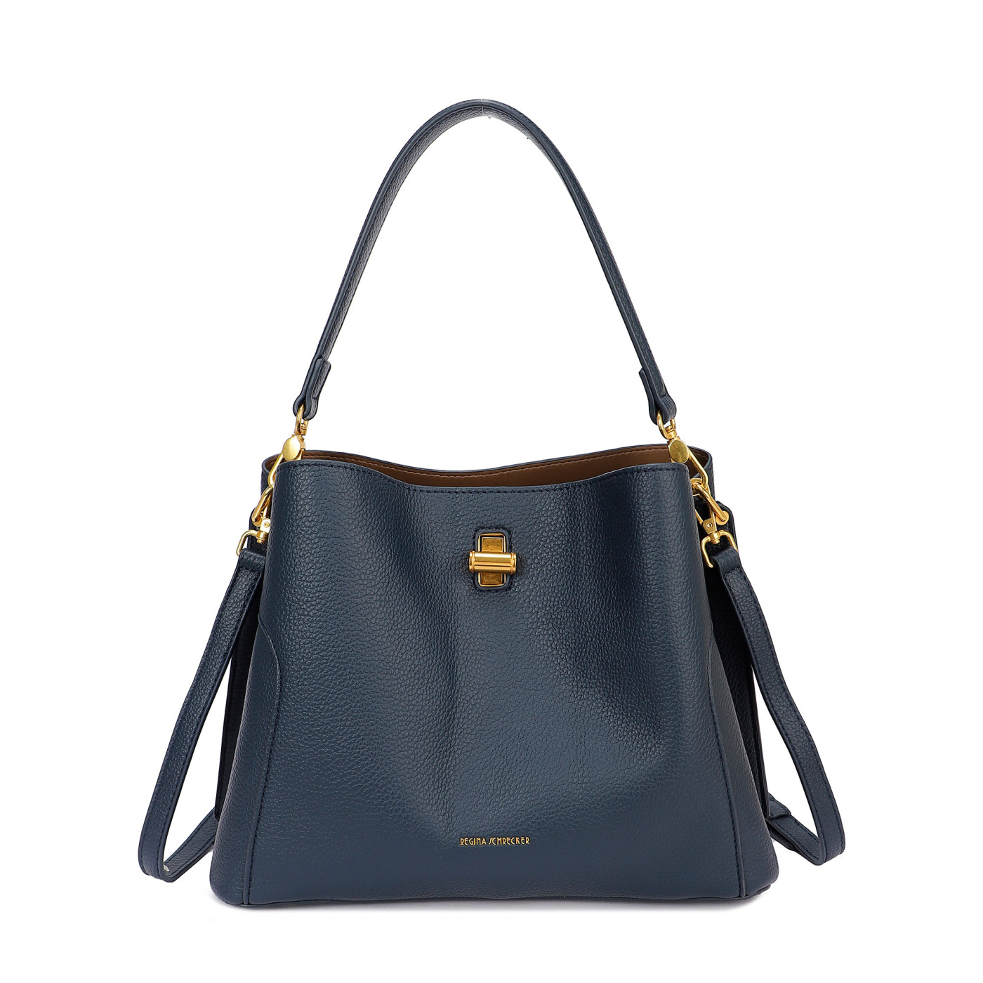 Bolso bandolera con detalles dorados