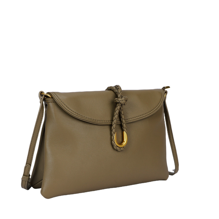 Bolso de mano con detalles dorados