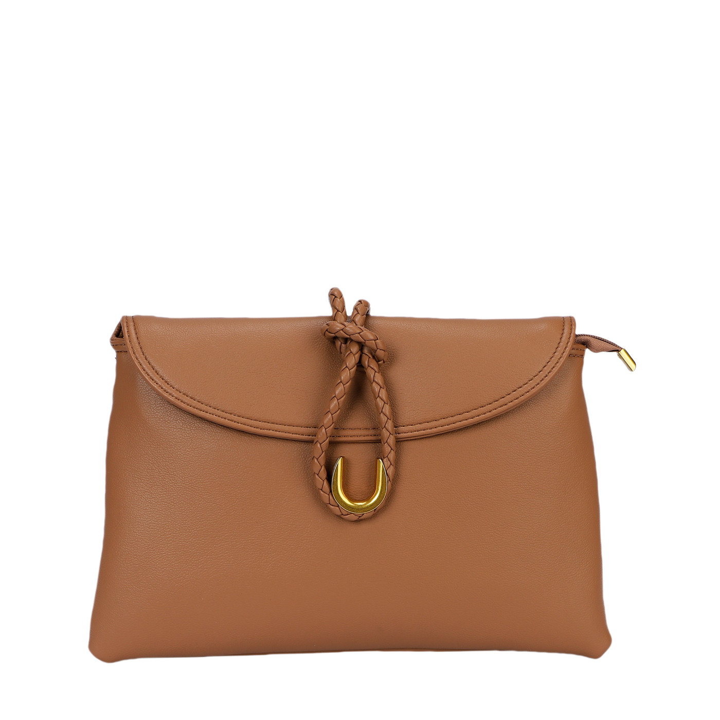 Borsa a mano con dettagli dorati