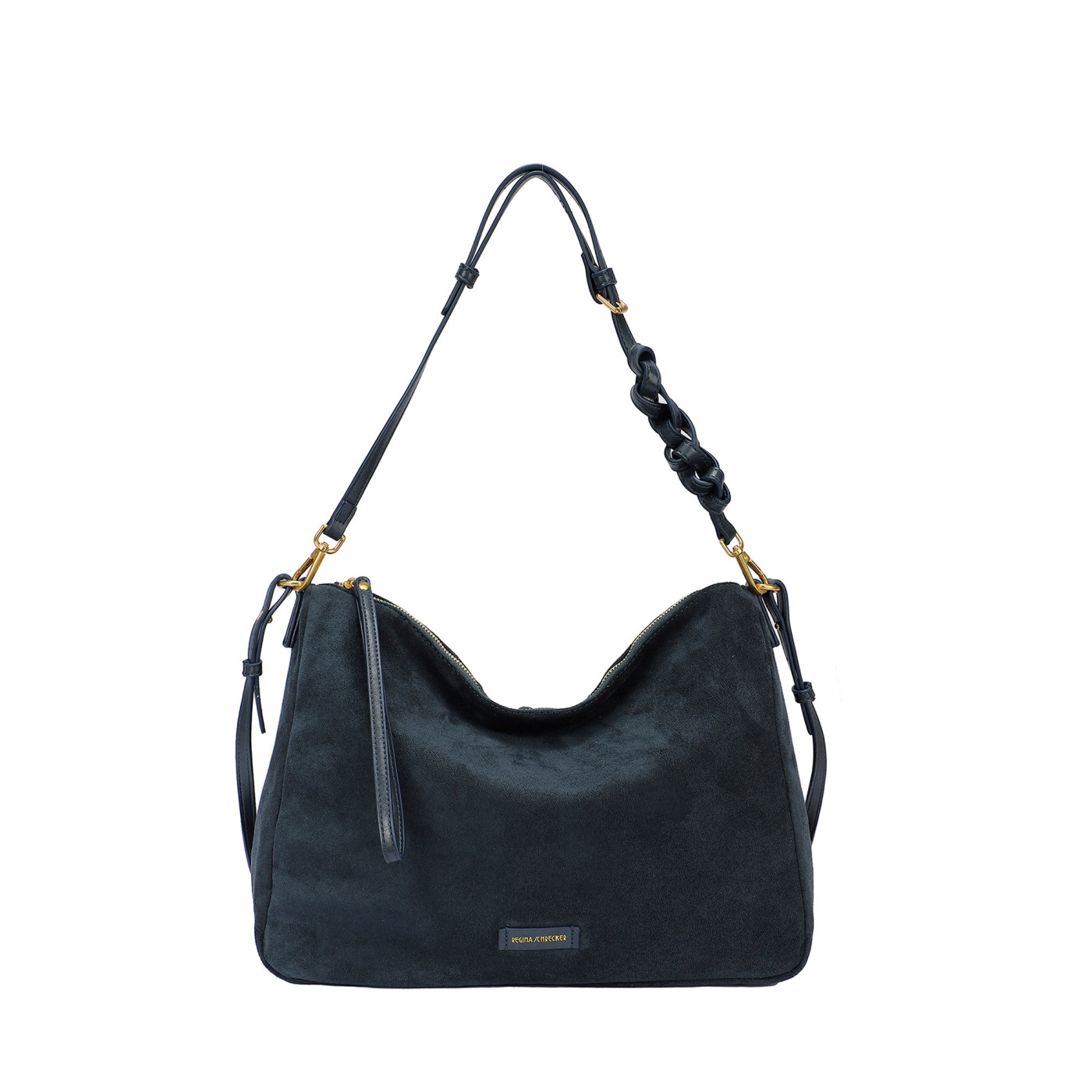 Bolso de hombro en ante