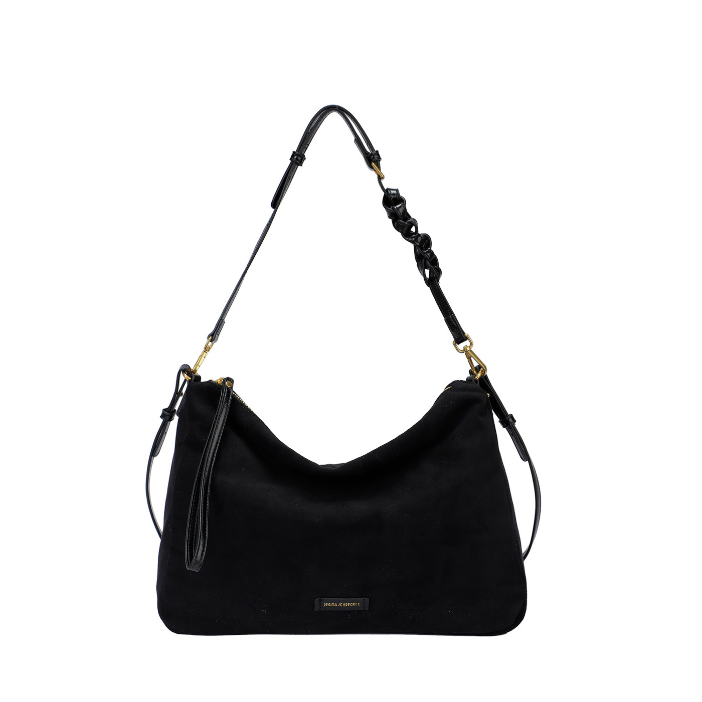 Bolso de hombro en ante