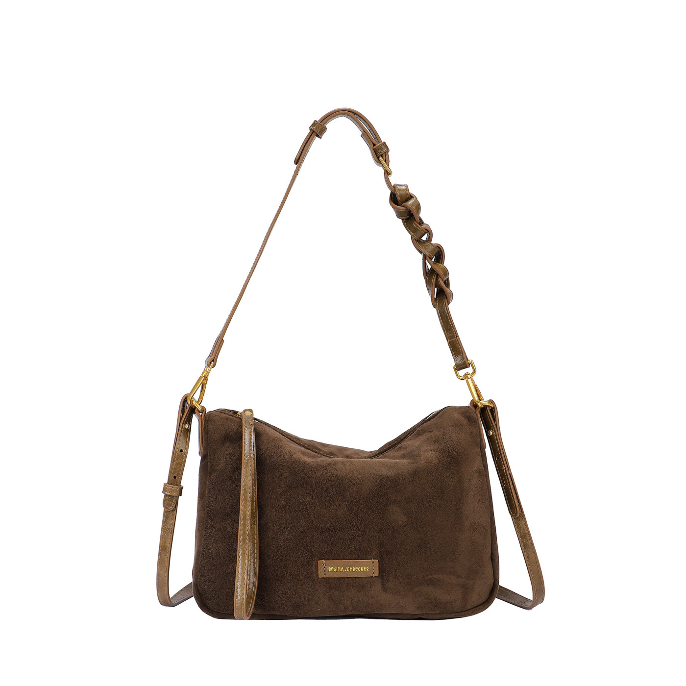 Borsa a tracolla in camoscio