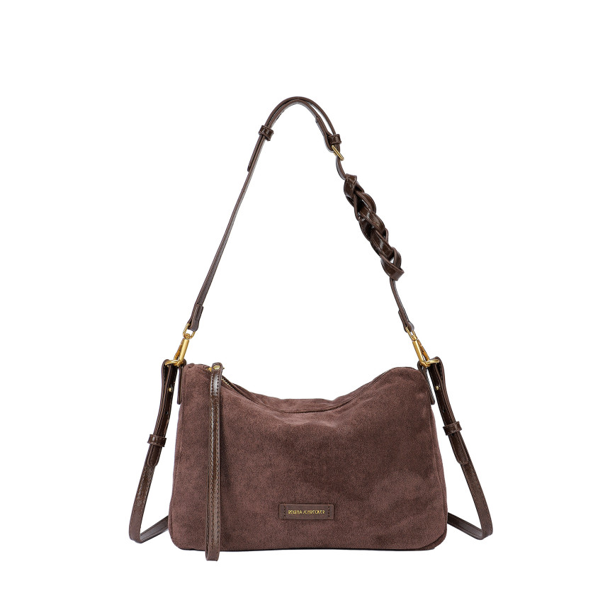 Borsa a tracolla in camoscio