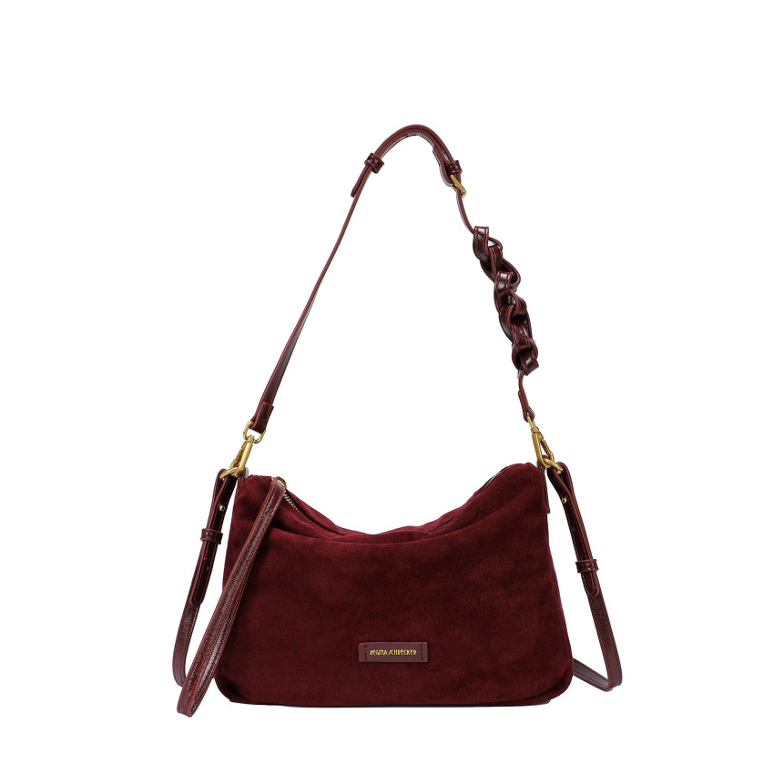 Suede shoulder bag