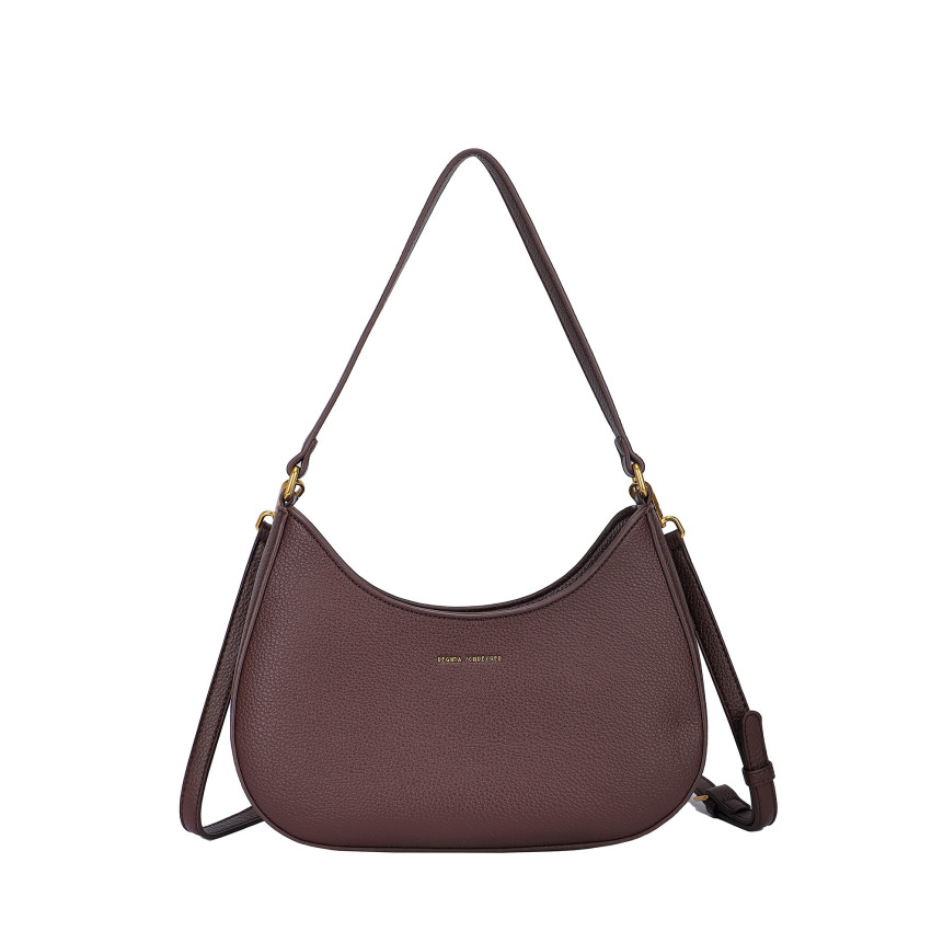 Bolso de hombro con detalles dorados