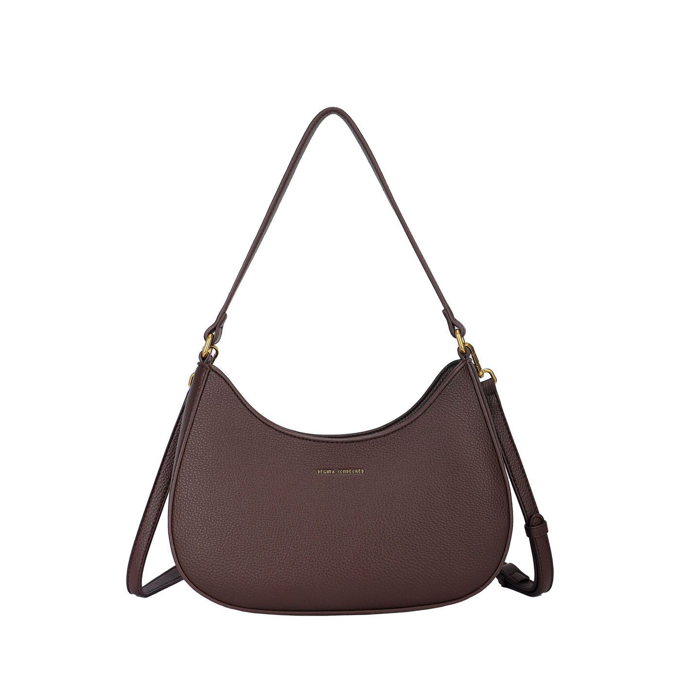 Bolso de hombro con detalles dorados
