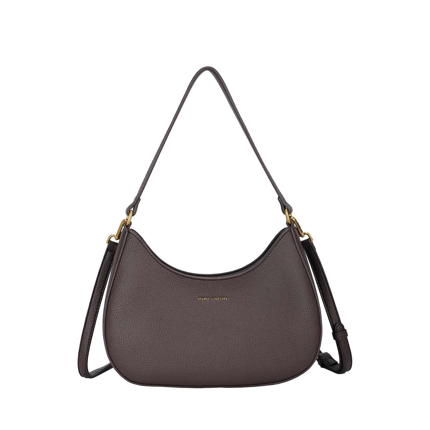 Bolso de hombro con detalles dorados