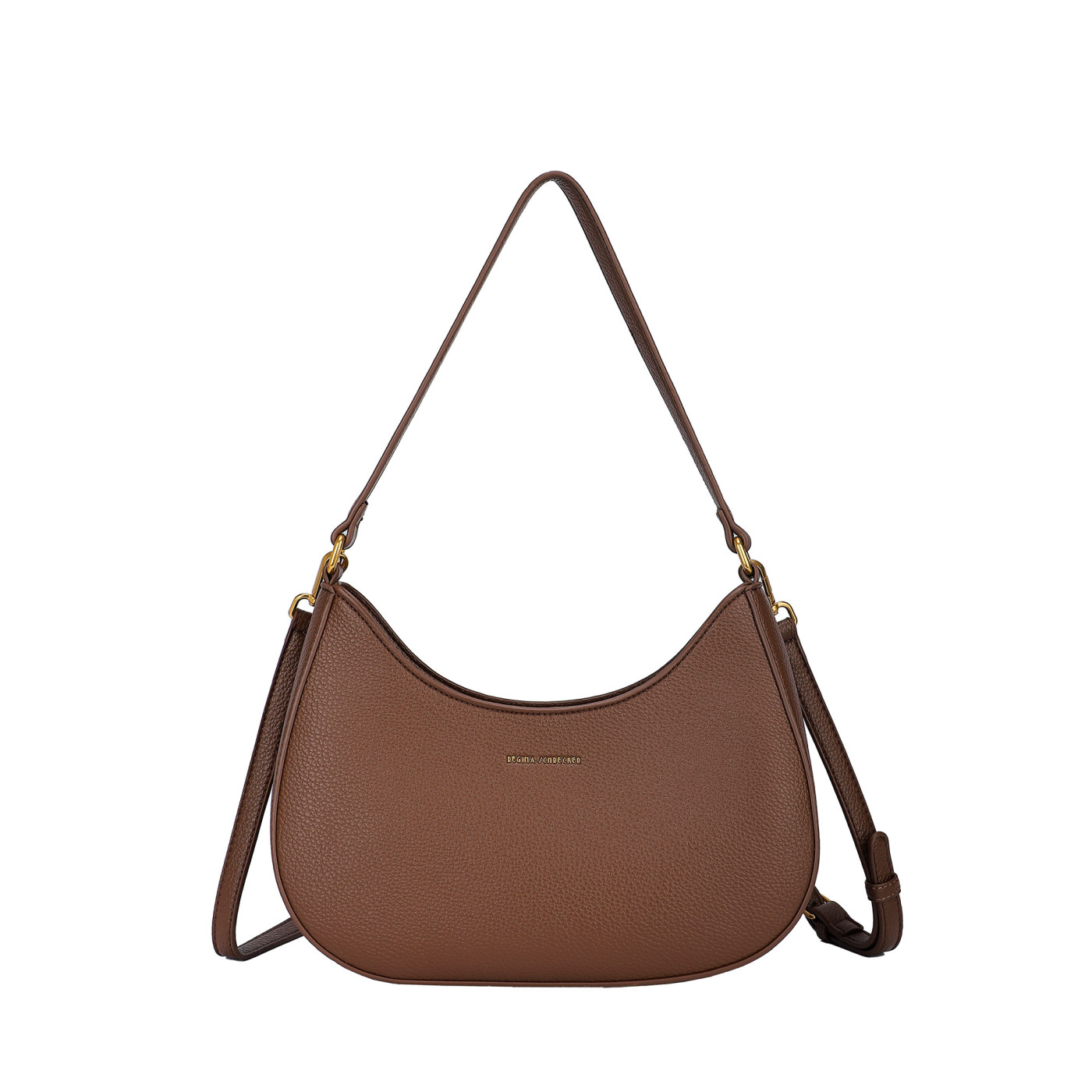 Bolso de hombro con detalles dorados