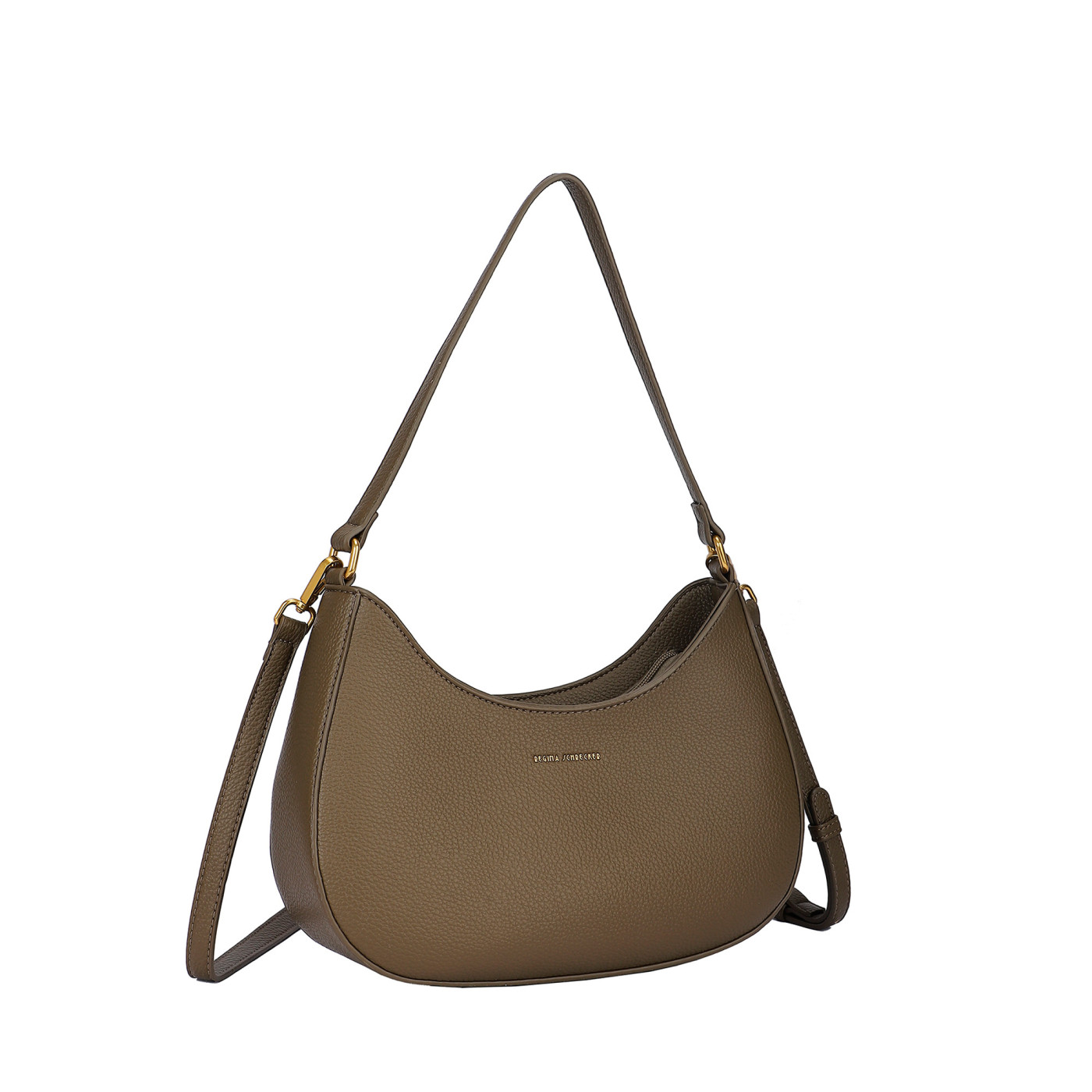 Bolso de hombro con detalles dorados