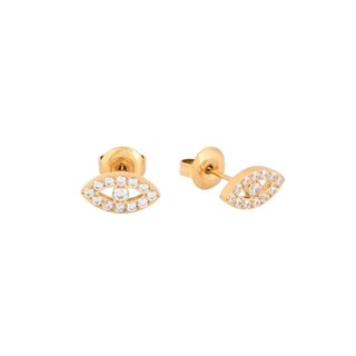 Pendientes en acero ojo brillantes GB