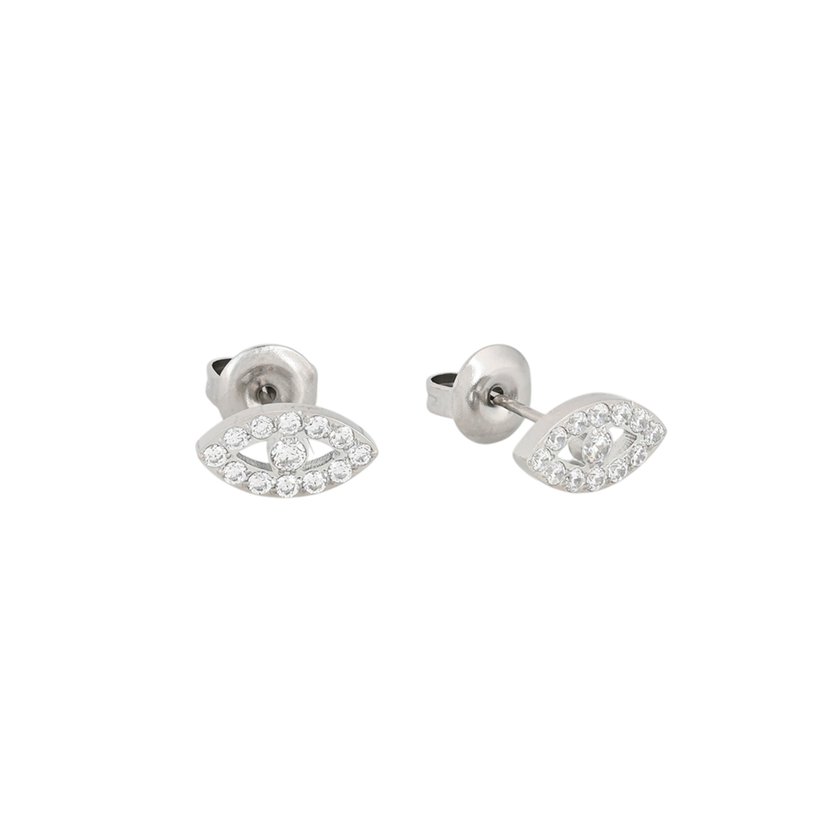 Boucles d'oreilles en acier œil brillantes GB