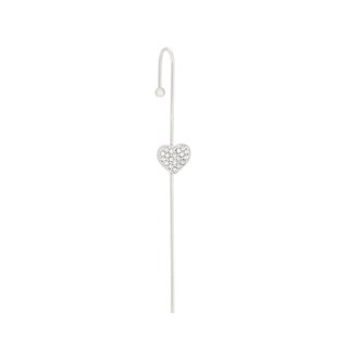 Delicate ear cuff earrings with heart