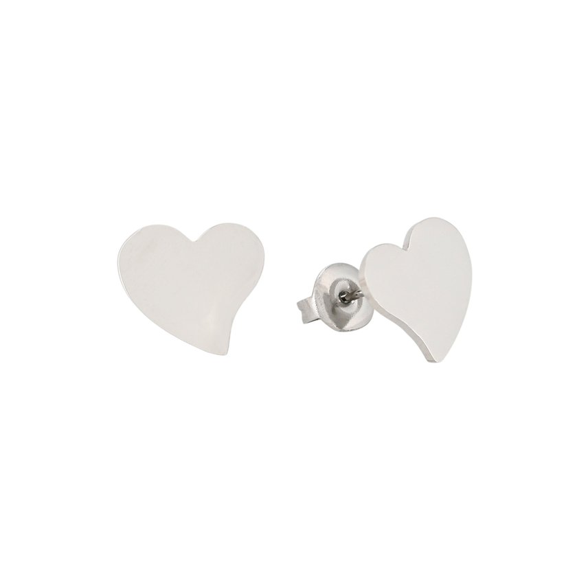 Pendientes corazón liso GB