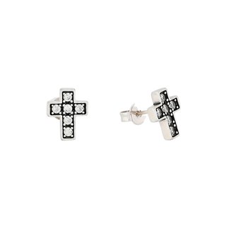 Boucles d'oreilles épingle Delicate avec croix
