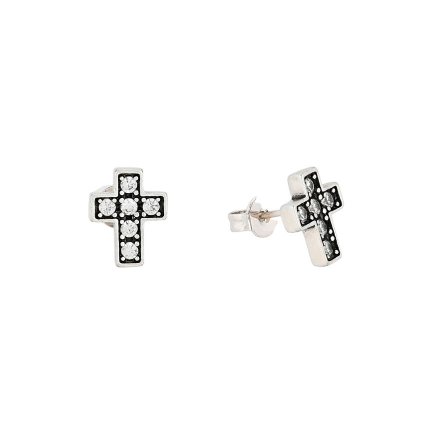 Boucles d\'oreilles épingle Delicate avec croix