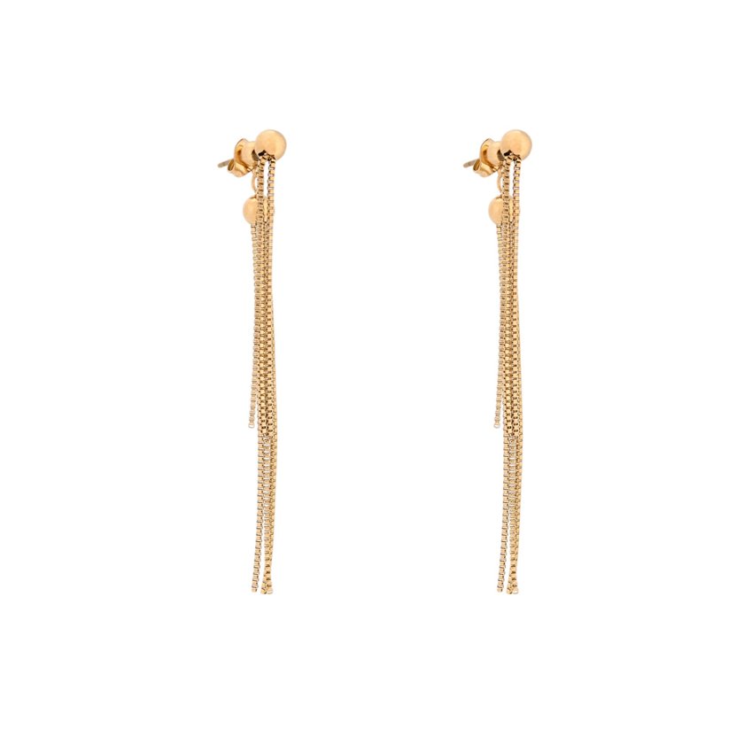 Pendientes en acero largo bola GB