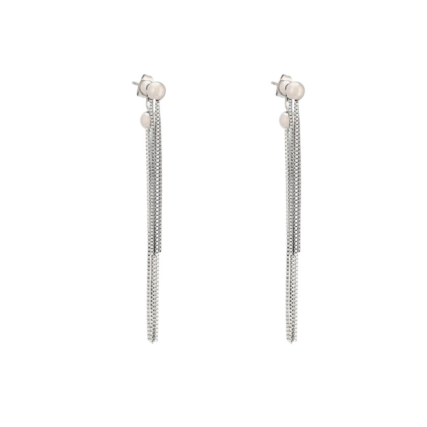 Boucles d'oreilles en acier long boule GB
