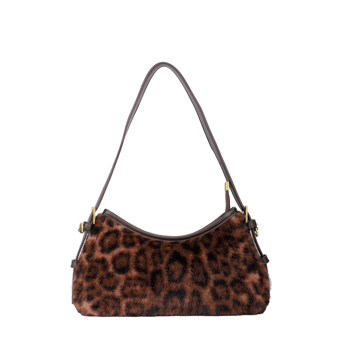 Shoulder bag with tiger print
