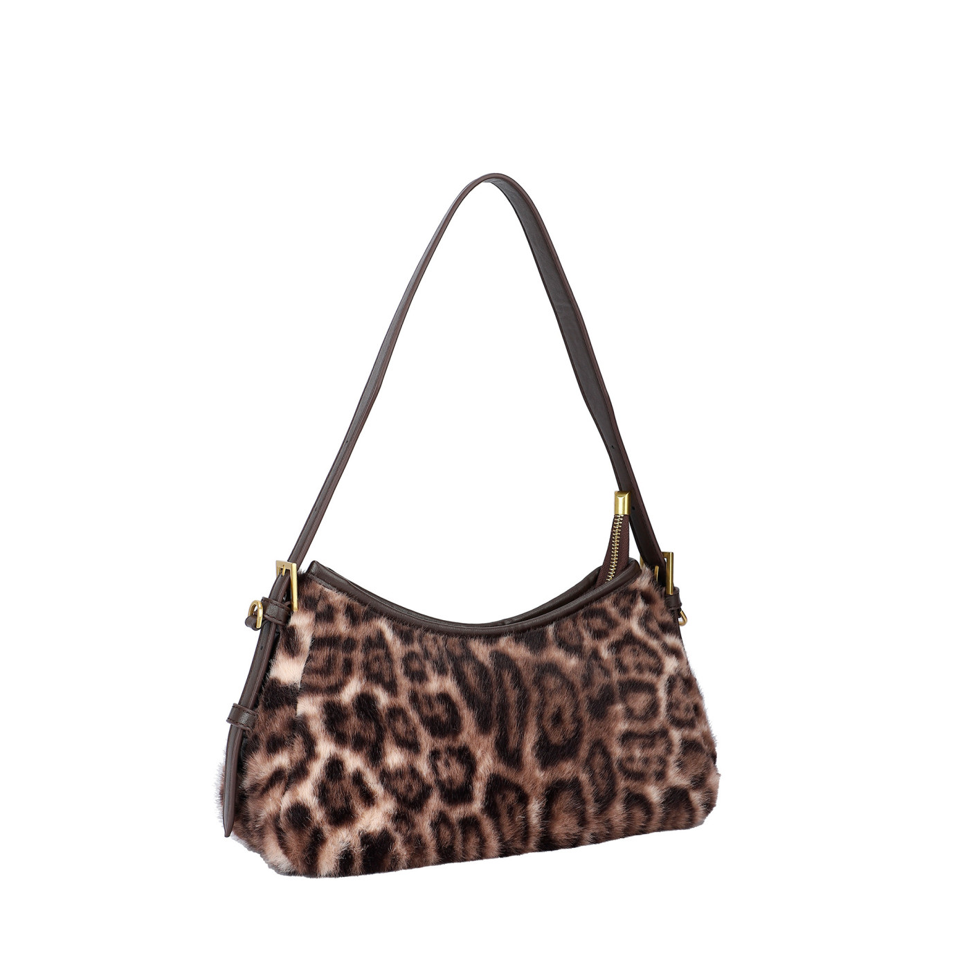Shoulder bag with tiger print