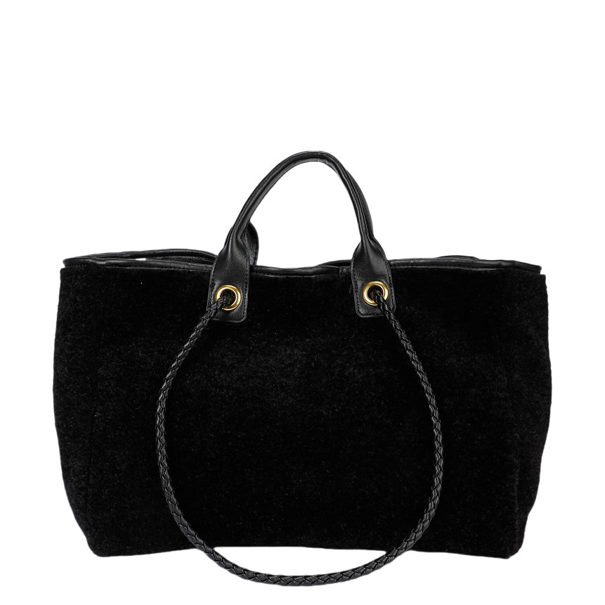 Borsa Shopper con pelliccia