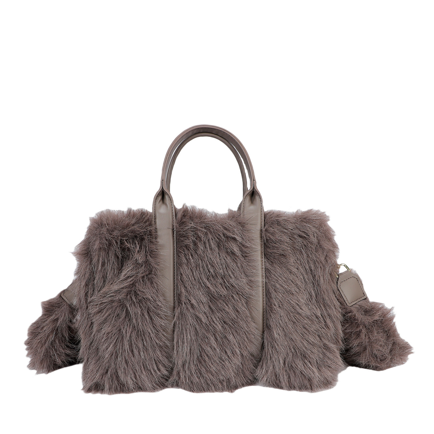 Borsa Shopper con pelliccia