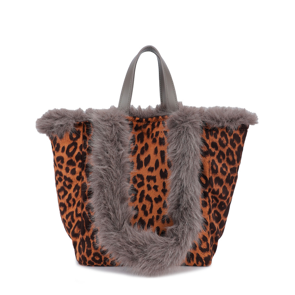 Borsa Shopper con pelliccia