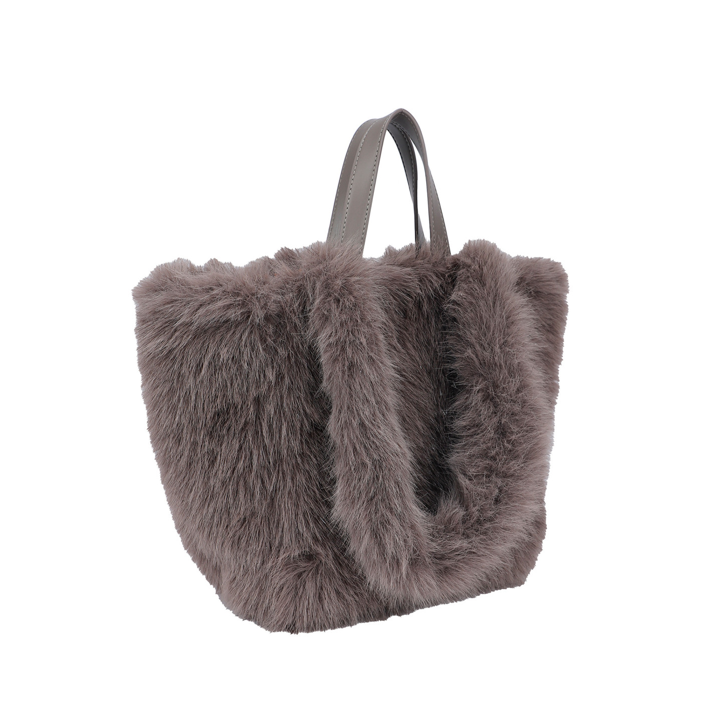 Borsa Shopper con pelliccia