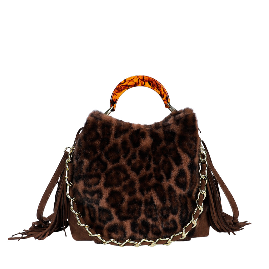 Shopper Bag with Acrylic Handle
