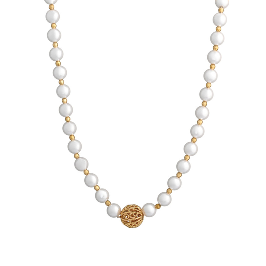 Collar Encantos Portugal ajustable con perlas