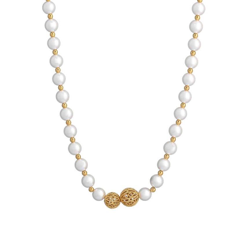 Collar perlas  coração de viana GB